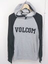 ◇ VOLCOM ボルコム スウェット 長袖 プルオーバーパーカー サイズS/P グレー ブラック メンズ 【中古】