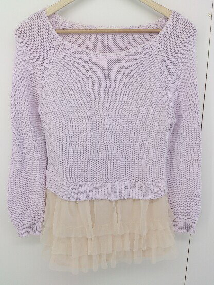 ◇ BANNER BARRETT バナーバレット コットン ニット チュール レイヤード セーター サイズ38 ピンク レ..