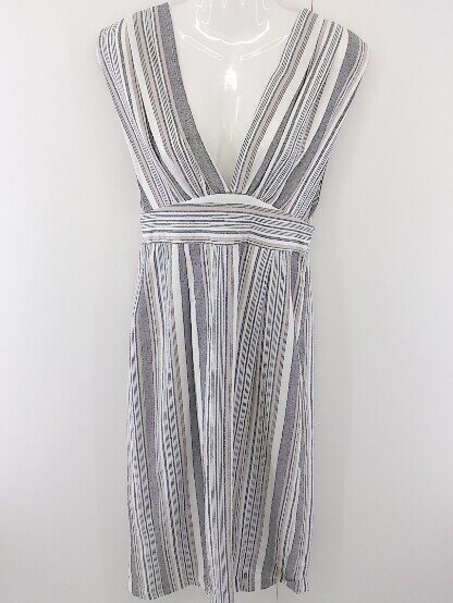 ◇ N. Natural Beauty Basic 総柄 ロング ジャンパー スカート サイズM グレー ホワイト ベージュ レディース 【中古】