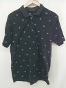 ◇ BEAUTY & YOUTH ビューティアンドユース UNITED ARROWS 総柄 半袖 ポロシャツ サイズL ブラック メンズ 【中古】