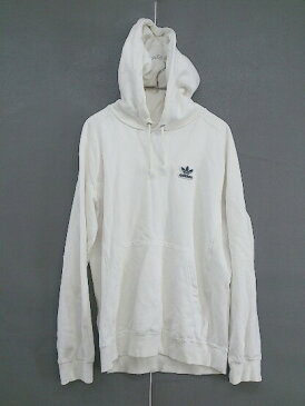 ◇ adidas Originals トレフォイル 長袖 プルオーバー パーカー サイズ M オフホワイト メンズ 【中古】