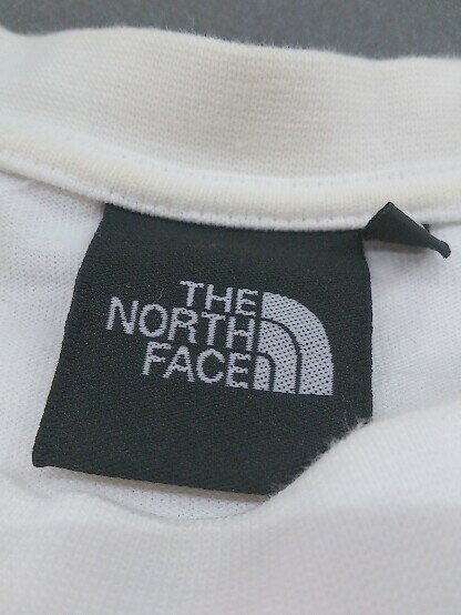 ◇ THE NORTH FACE NT81931 ボックスロゴ ロングスリーブ 長袖 ロンT Tシャツ サイズ S オフホワイト ブラック メンズ 【中古】