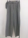 ◇ ◎ URBAN RESEARCH DOORS アーバン リサーチ ヘリンボーン ワイド パンツ サイズ38 ブラック オフホワイト レディース 【中古】