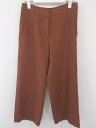 ◇ INCOTEX インコテックス J1171 SLOWEAR ワイド パンツ サイズ38 テラコッタ ブラウン系 レディース 【中古】