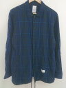 ◇ Name ネーム 14AW チェック 長袖 コーチジャケット サイズ 2 ネイビー ブルー グリーン メンズ 【中古】