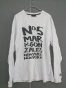 ◇ MARK GONZALES マークゴンザレス プリント 長袖 Tシャツ カットソー サイズM ホワイト メンズ 【中古】