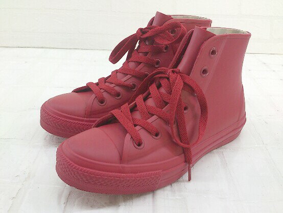 ◇ CONVERSE ALL STAR RAINPROOFY HI スニーカー シューズ レイン ブーツ サイズ4 レッド レディース 【中古】