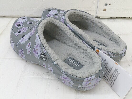 ◇ CROCS クロックス ボアインソール サンダル サイズ22.0cm グレー パープル レディース 【中古】