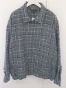 ◇ SUGGESTION サジェッション チェック ジップアップ 長袖 ブルゾン サイズ L グレー ブラック ホワイト メンズ 【中古】