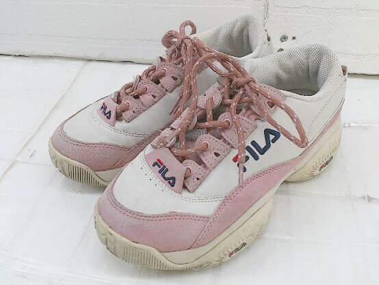 ◇ FILA フィラ FS1HTB824X-WPK スニーカー シューズ サイズ24cm ピンク ホワイト レディース 【中古】