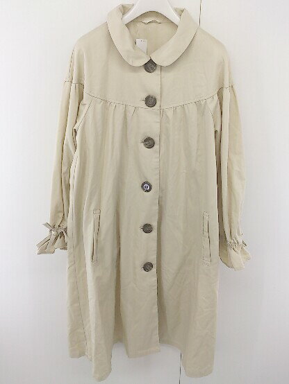 ◇ ehka sopo エヘカソポ 薄手 長袖 コート サイズF ベージュ レディース 【中古】