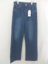 ◇ ◎ ●未使用● LOWRYS FARM スリット ウォッシュ加工 カットオフ デニム パンツ サイズL インディゴ レディース 【中古】