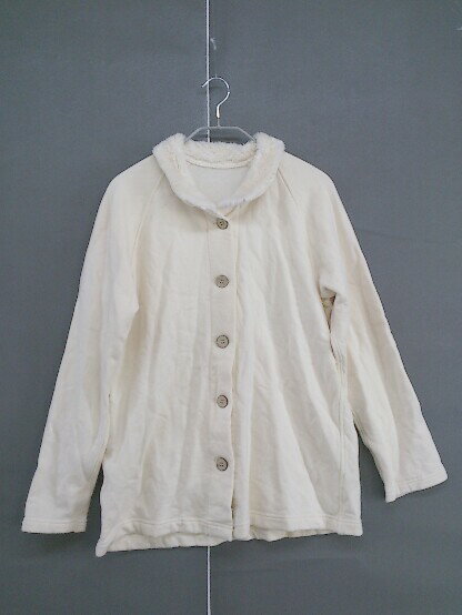 ◇ IKEUCHI ORGANIC イケウチオーガニック オーガニックコットン100% 長袖 ジャケット サイズM アイボリー系 レディース 【中古】