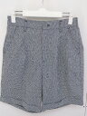 ◇ antiqua patterntorso アンティカ パターントルソ リネン混 ショート パンツ サイズF ブラック ホワイト レディース 【中古】