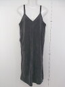◇ w closet スリット キャミソール ノースリーブ 膝下丈 ワンピース サイズF ダークブラウン レディース 【中古】(4)