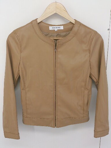 ◇ NATURAL BEAUTY BASIC フェイクレザー 長袖 ジャケット サイズS キャメル レディース 【中古】 ◇ NATURAL BEAUTY BASIC フェイクレザー 長袖 ジャケット サイズS キャメル レディース 【中古】