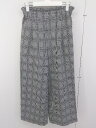 ◇ ROPE PICNIC ロペピクニック チェック ワイド パンツ サイズ36 グレー ブラック レディース 【中古】