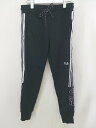 ◇ FILA フィラ ウエストゴム ジョガー パンツ サイズM ブラック レディース 【中古】