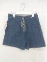 ◇ ◎ ●未使用● SHINZONE シンゾーン レースアップ ショートパンツ サイズ38 ブルー レディース 【中古】