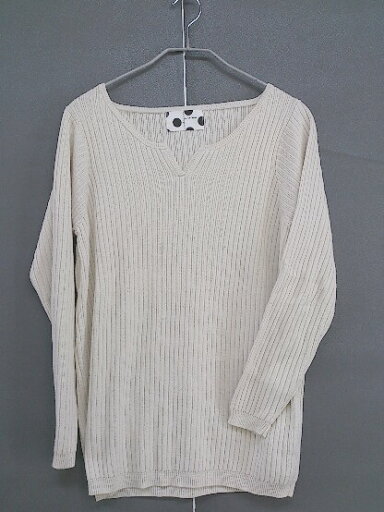 ◇ antiqua アンティカ 長袖 リブニット セーター サイズM アイボリー レディース 【中古】 ◇ antiqua アンティカ 長袖 リブニット セーター サイズM アイボリー レディース 【中古】