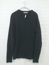 ◇ nano&co ナノアンドコー nano universe コットン ニット 長袖 ケーブル セーター サイズM ブラック メンズ 【中古】