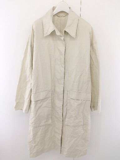 ◇ ◎ UNIQLO ユニクロ ウエストリボン付 長袖 ステンカラー コート サイズL ベージュ レディース 【中古】 ◇ ◎ UNIQLO ユニクロ ウエストリボン付 長袖 ステンカラー コート サイズL ベージュ レディース 【中古】