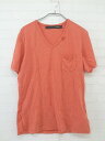 ◇ SCHLUSSEL シュリセル Vネック 半袖 Tシャツ カットソー サイズ3 オレンジ メンズ 【中古】