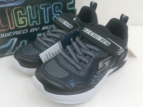 ◇ ●未使用● ◎ SKECHERS LIGHTS 9563 キッズ 子供靴 スニーカー シューズ サイズ18.5cm ブラック メンズ 【中古】