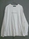 ◇ Confirm コンファーム プリント 長袖 Tシャツ カットソー サイズL ホワイト メンズ 【中古】