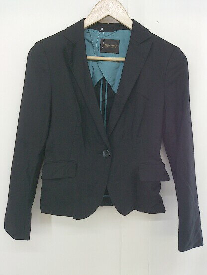 ◇ TOMORROWLAND トゥモローランド ウール混 長袖 テーラード ジャケット サイズ38 ブラック レディース 【中古】