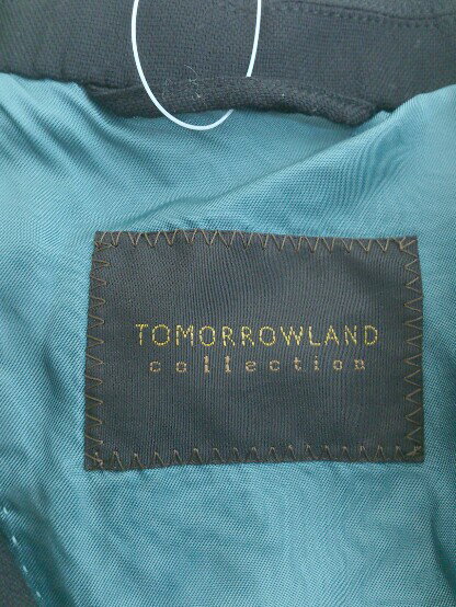 ◇ TOMORROWLAND トゥモローランド ウール混 長袖 テーラード ジャケット サイズ38 ブラック レディース 【中古】