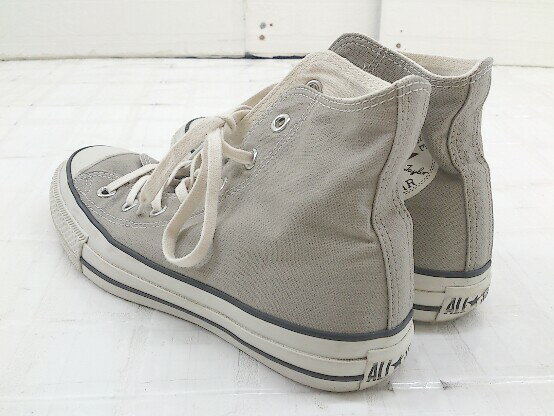 ◇ CONVERSE コンバース ALL STAR FOOD TEXTILE HI JUNIPER 1SC365 スニーカー シューズ 24.5 グレージュ レディース 【中古】