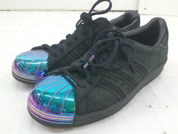 ◇ adidas アディダス SUPERSTAR 80S METAL TOE S76710 スニーカー シューズ サイズ25.5cm ブラック メンズ 【中古】