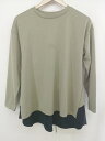 ◇ AZUL BY MOUSSY アズールバイマウジー 21SS バックレイヤード ドッキング カットソー サイズM カーキ レディース 【中古】