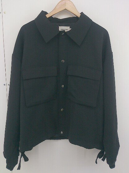◇ EMMA CLOTHES エマ クローズ フロントボタン 裾絞り 長袖 ジャケット サイズL ブラック メンズ 【中古】