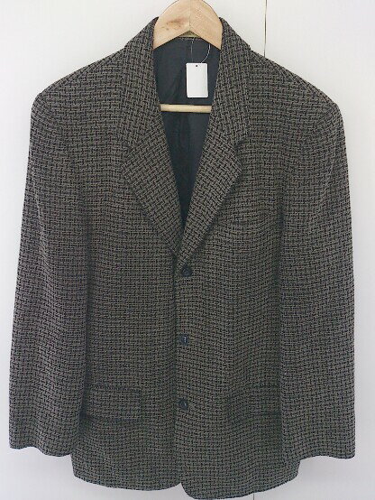 ◇ adabat アダバット 3B 長袖 テーラード ジャケット サイズ3 グレージュ系 ブラック メンズ 【中古】