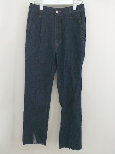 ◇ LOWRYS FARM ローリーズファーム ハイウエスト カットオフ スリット デニム パンツ サイズM ネイビー レディース 【中古】 ◇ LOWRYS FARM ローリーズファーム ハイウエスト カットオフ スリット デニム パンツ サイズM ネイビー レディース 【中古】