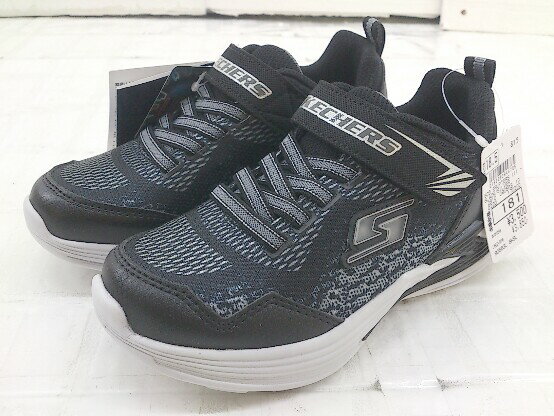 ◇ ●未使用● ◎ SKECHERS Erupters -Derlo 90563L-BKSL キッズ スニーカー シューズ サイズ18.5cm ブラック メンズ 【中古】