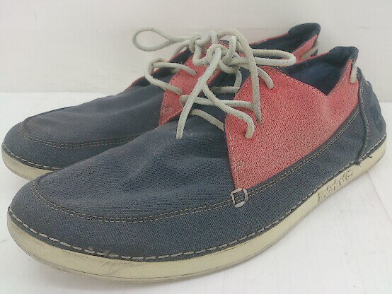 ◇ Timberland ティンバーランド Earthkeepers デッキシューズ サイズ8 1/2M チャコールグレー レッド ..