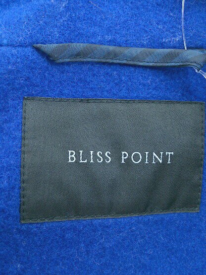 ◇ BLISS POINT ブリスポイント 長袖 チェスター コート サイズL ブルー レディース 【中古】