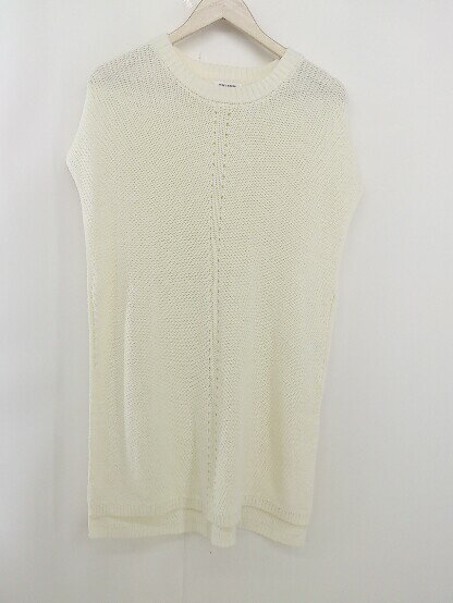 ◇ FORK&SPOON URBAN RESEARCH DOORS コットン ニット ロング ベスト サイズONE アイボリー レディース 【中古】