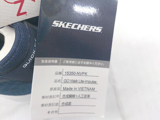 ◇ ●美品● ◎ SKECHERS GO WALK LITE - IMPULSE?15350 NVPK スニーカー シューズ サイズ24cm ネイビー系 レディース 【中古】