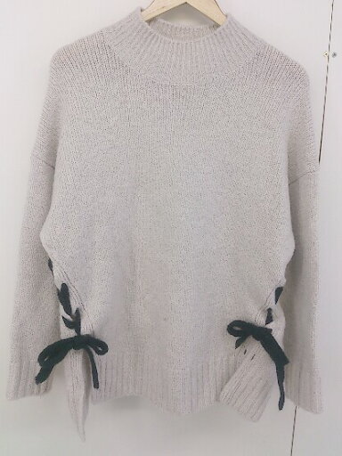 ◇ JEANASIS ジーナシス 長袖 ニット セーター サイズF ベージュ系 レディース 【中古】 ◇ JEANASIS ジーナシス 長袖 ニット セーター サイズF ベージュ系 レディース 【中古】