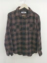 ◇ ◎ Jih Nunc ジーヌンク チェック 長袖 シャツ サイズS ブラック ブラウン パープル メンズ 【中古】