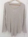 ◇ rough?1?mile by antiqua ワッフル 長袖 カットソー ルームウェア ベージュ レディース 【中古】