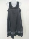 ◇ ◎ DRESKIP ドレスキップ タグ付 ビジュー ノースリーブ 膝丈 ワンピース サイズM ブラック レディース 【中古】