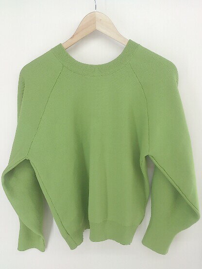 ◇ titivate select ボリュームスリーブ 長袖 ニット カーディガン サイズS ライトグリーン レディース 【中古】