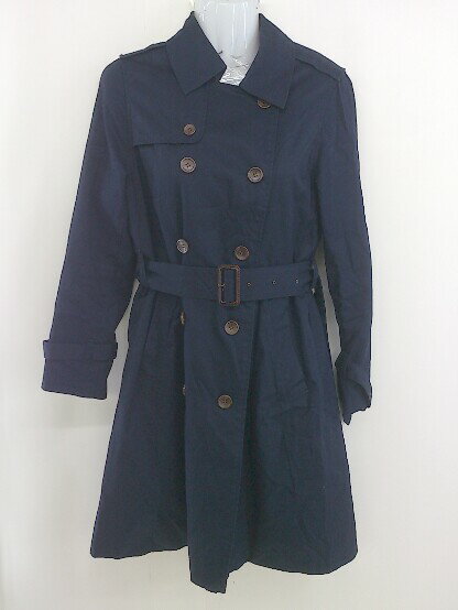 ◇ ◎ pour la frime プーラフリーム ライナー付 長袖 トレンチ コート サイズS ネイビー レディース 【中古】
