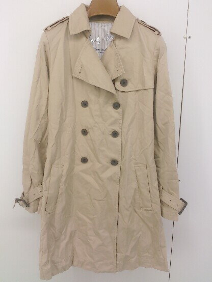 ◇ ◎ mysty woman ミスティウーマン 長袖 トレンチ コート サイズM ベージュ レディース 【中古】