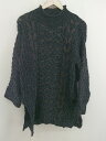 ◇ JEANASIS ジーナシス ハイネック サイドスリット 長袖 ニット セーター サイズF ブラック ブラウン レディース 【中古】